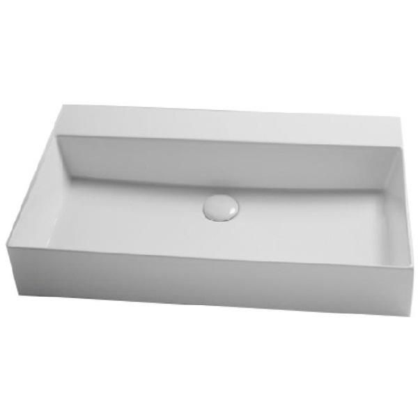 Раковина подвесная/накладная Azzurra Elegance Squared ELLP075450Q0BI/(EQA75 bi)*0 75х45
