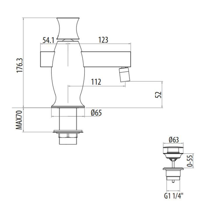 Смеситель для биде Gattoni Intersezione 4752/47C0cr