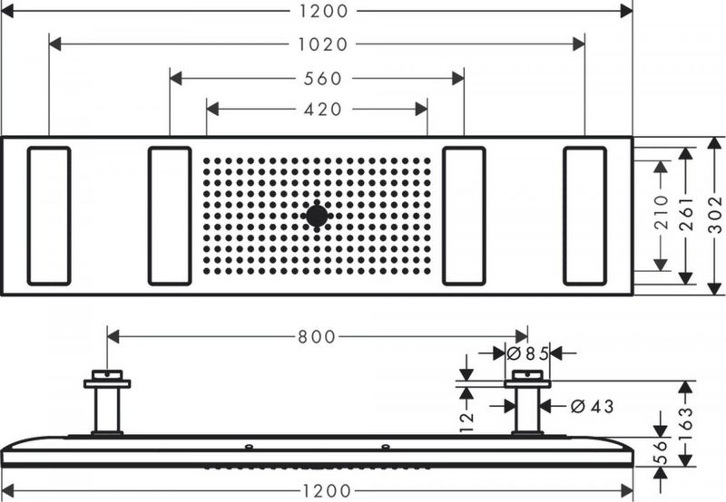 Верхний душ Axor Shower Heaven 10629000