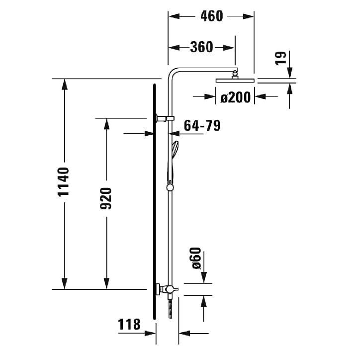 Душевая колонна Duravit B.1 B14280008010