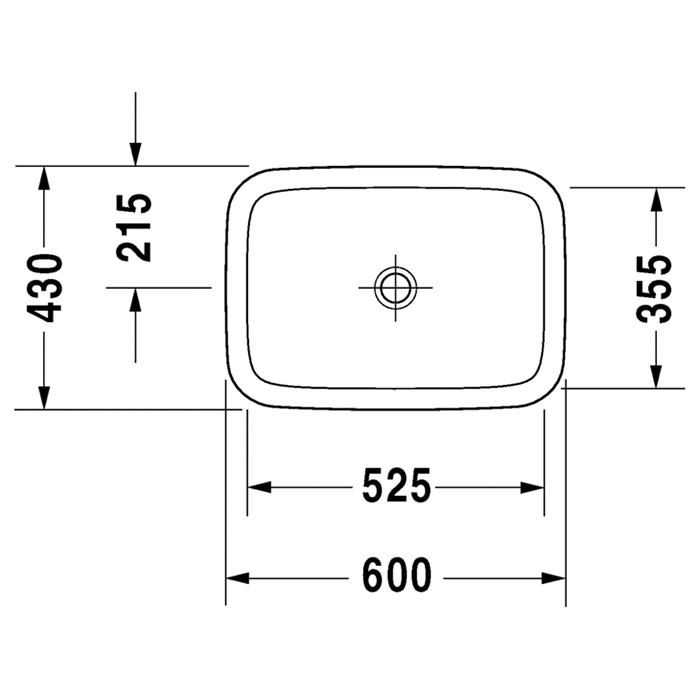 Раковина встраиваемая Duravit DuraStyle 0372600000 60x43