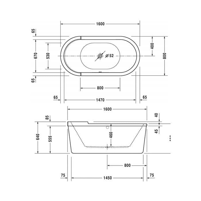 Ванна отдельностоящая Duravit Starck 700409000000000 160x80