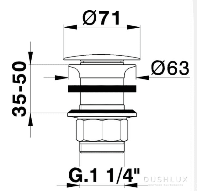 Донный клапан Cisal Complementi ZA0016102P
