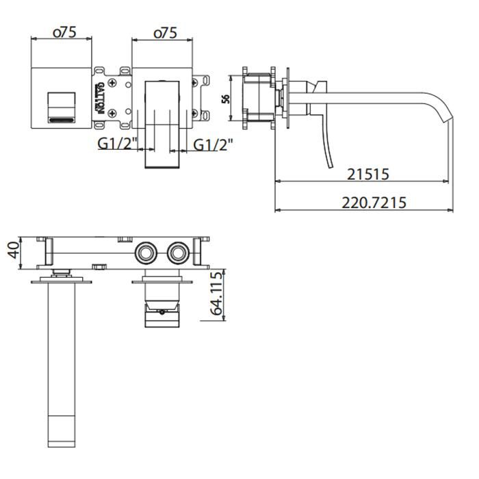 Смеситель для раковины Gattoni Ely 8839/88C0 cr