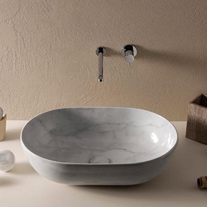 Раковина накладная Globo T-Edge Marmo di carrara B6O60.MC*0 60х41