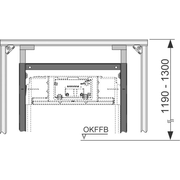 Телескопическое крепление для модуля Tece TECEprofil 9380001, с регулировкой высоты