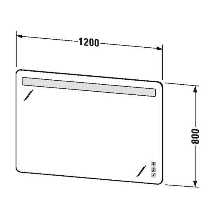 Зеркало с подсветкой Duravit Luv LU976200000 80x160