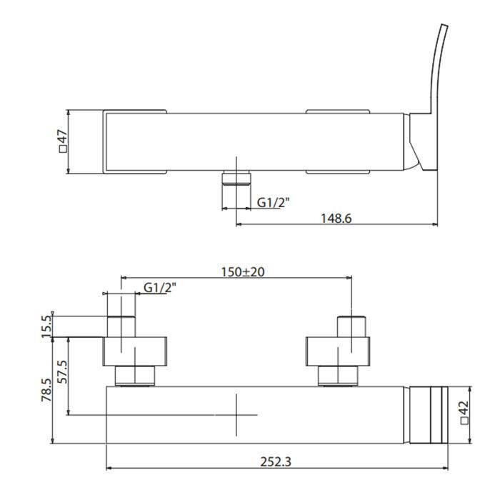 Смеситель для душа Gattoni Ely 8825/88C0 cr
