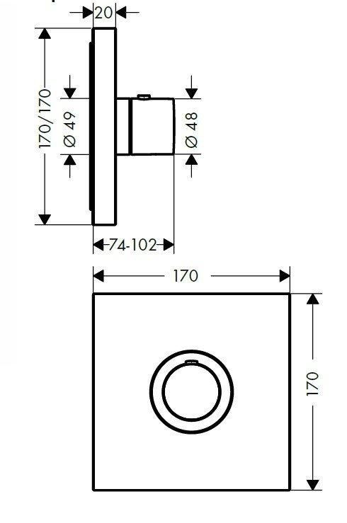 Термостат для душа Axor ShowerSelect 36718000