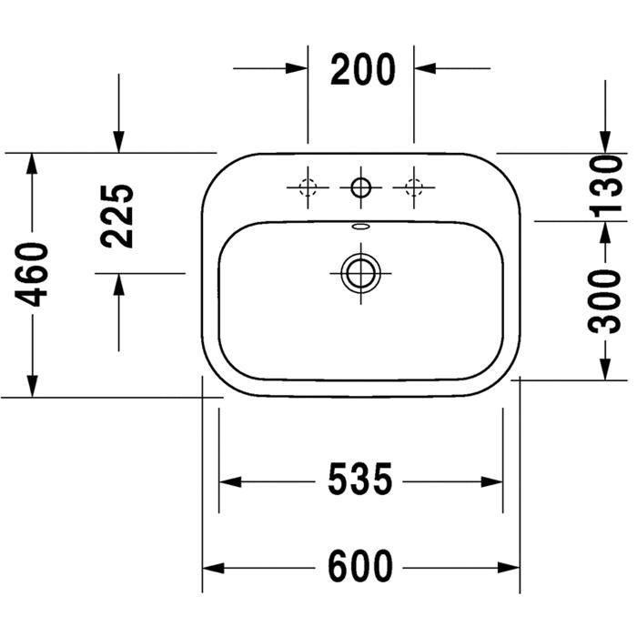 Раковина встраиваемая Duravit Happy D.2 0483600030 60x46