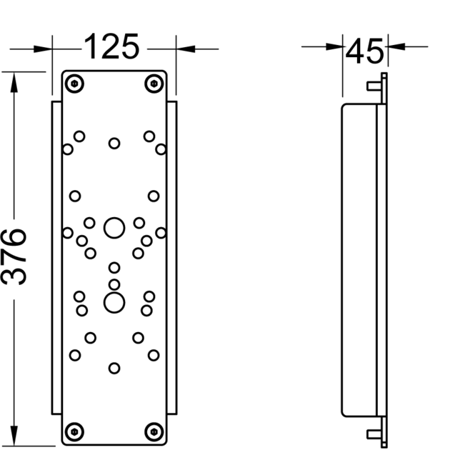 Панель для монтажа ручек Tece TECEprofil 9042011