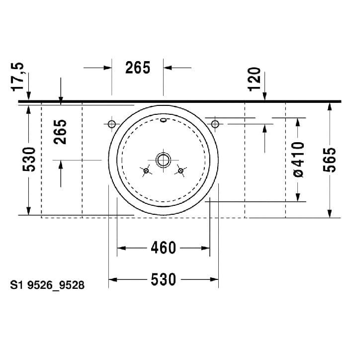 Раковина накладная Duravit Starck 1 0447530000 53 см