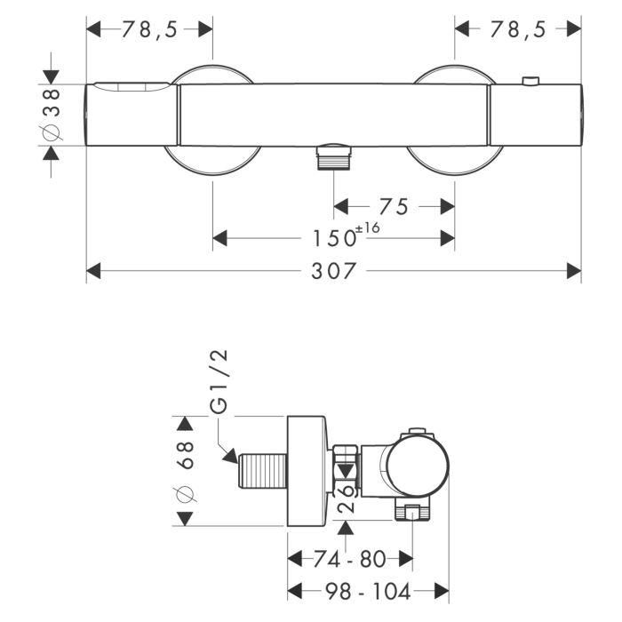Смеситель для душа Axor Citterio M 34635000