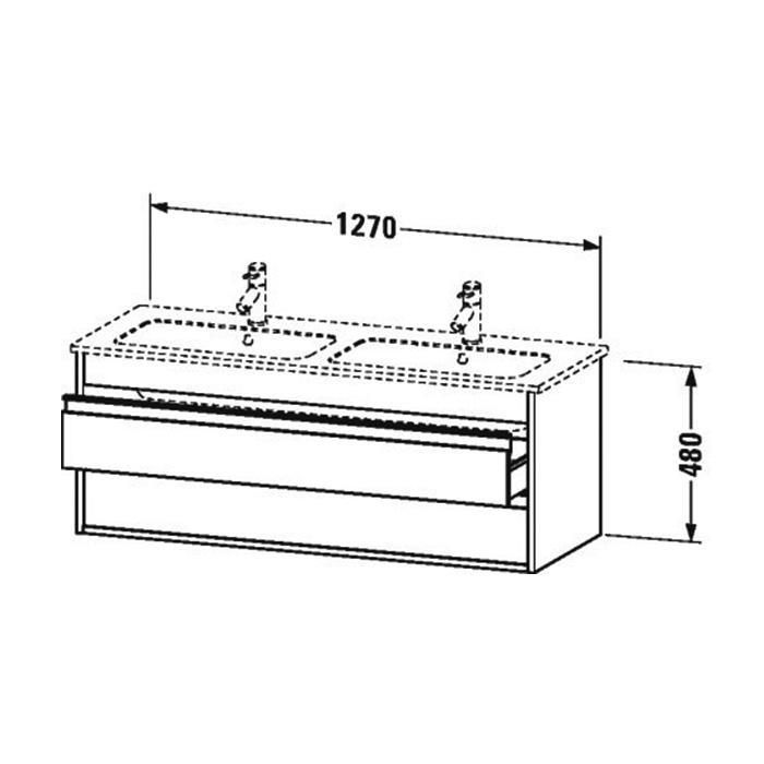 Тумба подвесная Duravit Ketho KT643207979 127x47.5