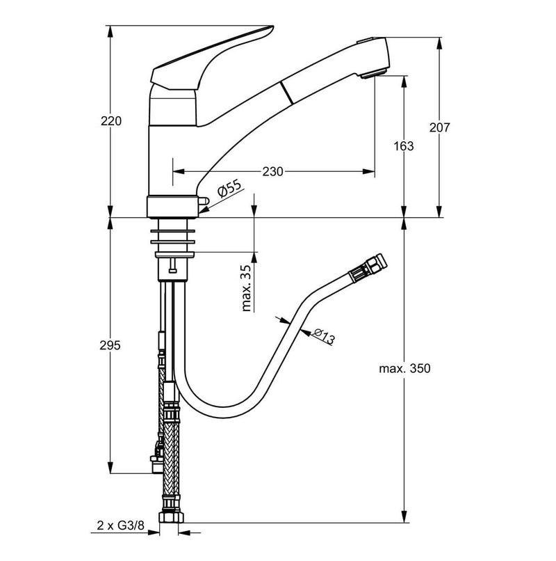 Смеситель для кухни Ideal Standard Cerasprint B5348AA