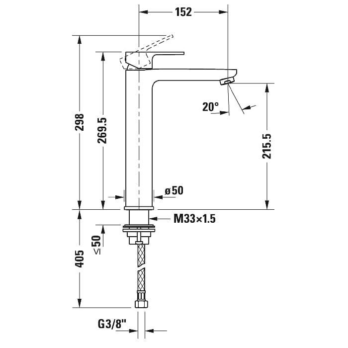 Смеситель для раковины Duravit B.3 B31030002010