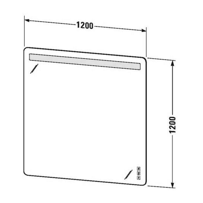 Зеркало с подсветкой Duravit Luv LU976400000 120x120