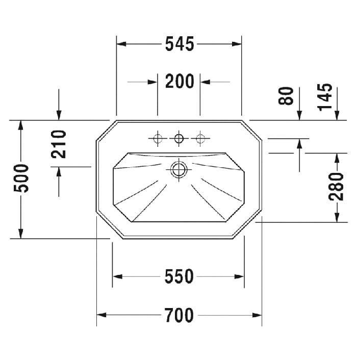 Раковина встраиваемая Duravit 1930 0438600030 60x55