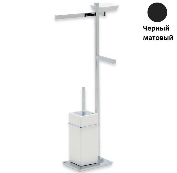 Мыльница + полотенцедержатель + бумагодержатель + ерш Stil Haus Urania Черный матовый U 21 23