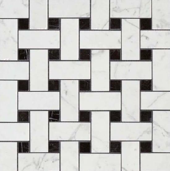 Мозаика Atlas Concorde Marvel Stone Basketweave Cold Lapp. AS2O 30х30
