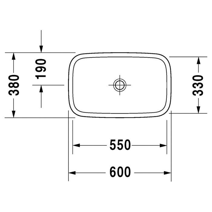 Раковина накладная Duravit DuraStyle 0349600000 60x38