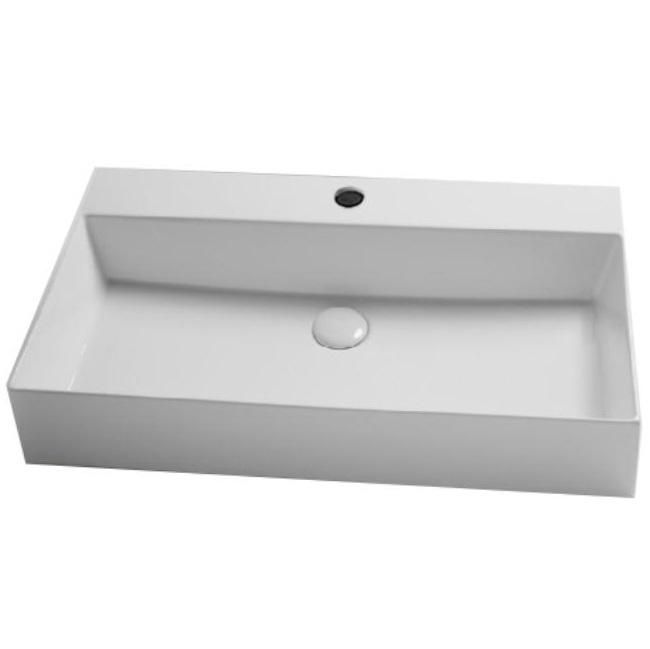 Раковина подвесная/накладная Azzurra Elegance Squared ELLP075450QMBI/(EQA75M bi)*1 75х45