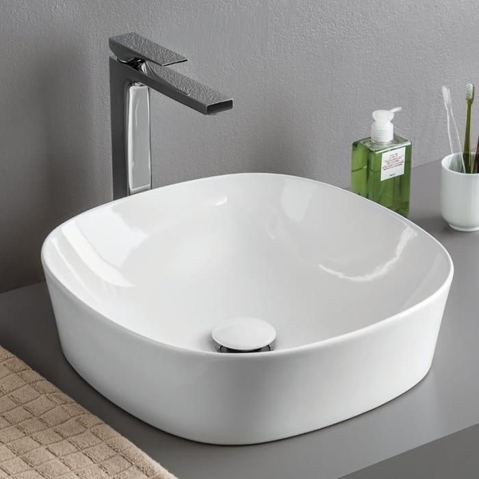 Раковина накладная Artceram Ghost GHL001 01 00 bi*0 42х42