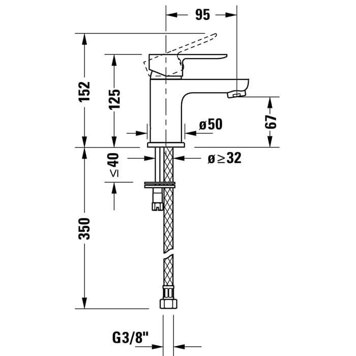 Смеситель для раковины Duravit A.1 A11010001010