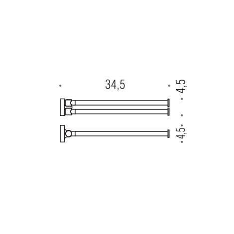 Полотенцедержатель двойной Colombo Design Plus W4913