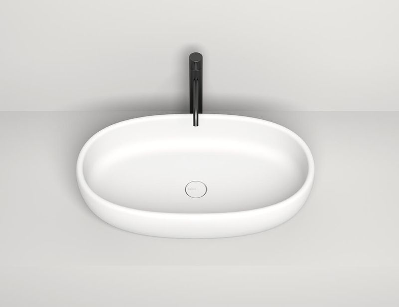 Раковина накладная Salini Luce S-Stone 110721M 69x39.5x15.5 (белый матовый), без донного клапана