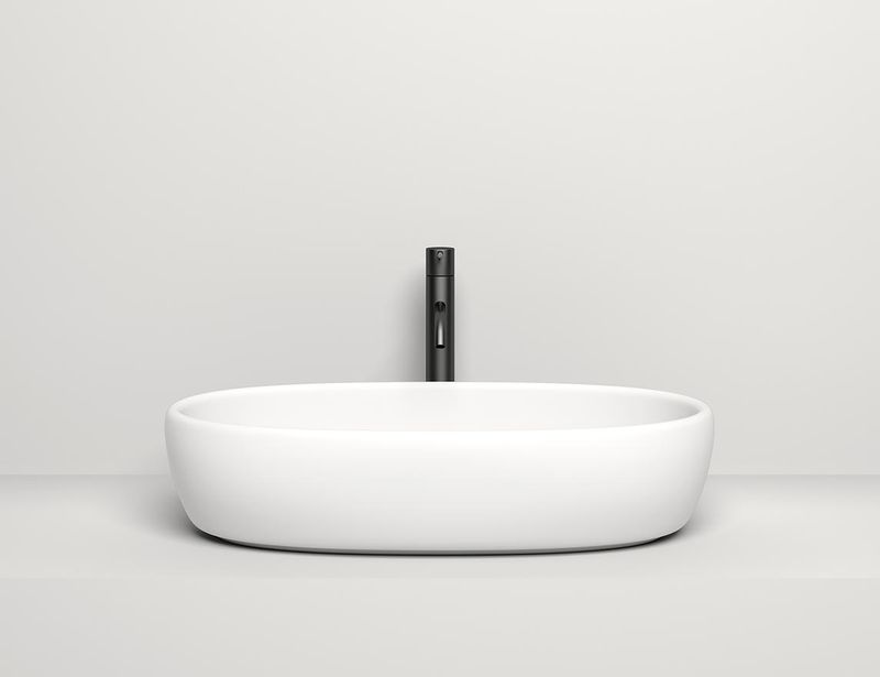 Раковина накладная Salini Luce S-Stone 110721M 69x39.5x15.5 (белый матовый), без донного клапана