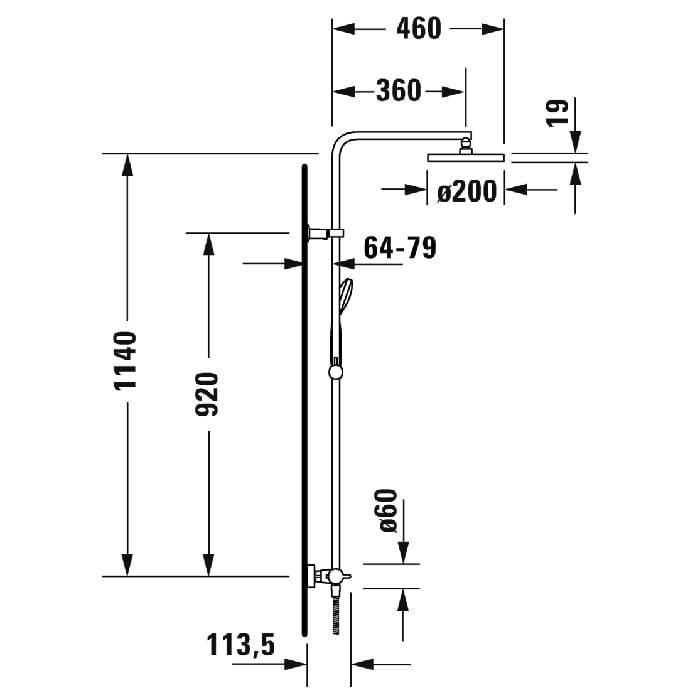 Душевая колонна Duravit B.2 B24280008010