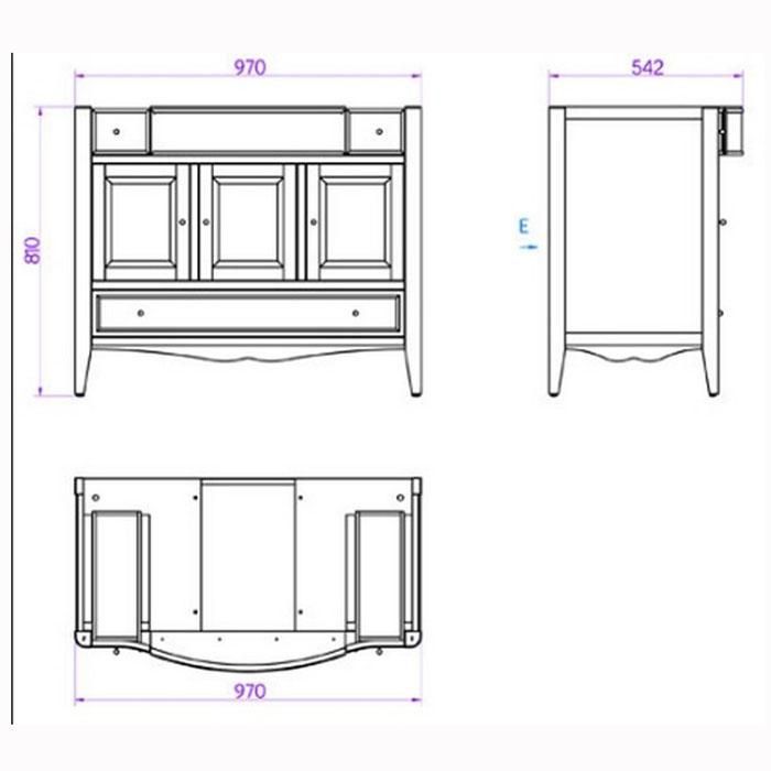 Комплект мебели TW Veronica Nuovo VER6105-G+AR874bi*1