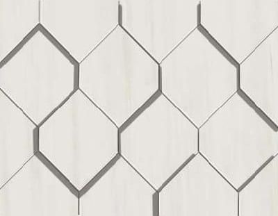 Мозаика Atlas Concorde Marvel Stone Bianco Dol. Mosaico Esagono 3D Lapp. AS36 28.2х35.3