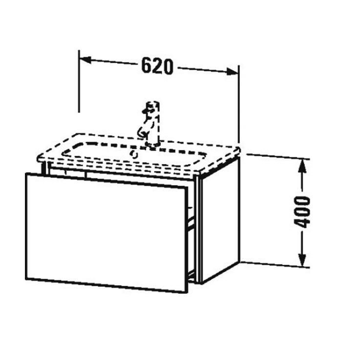 Тумба подвесная Duravit L-Cube LC615600303 62x39