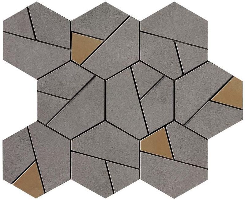 Мозаика Atlas Concorde Boost Smoke Mosaico Hex Yellow AN68 25х28.5