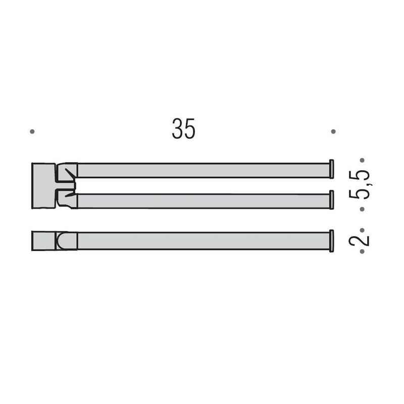 Полотенцедержатель двойной Colombo Design Lulu B6212