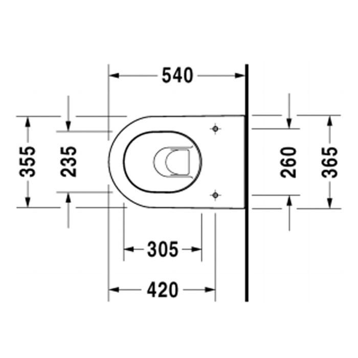 Унитаз подвесной Duravit Darling New 2545090000 54x37