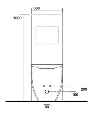 Бачок Kerasan Ego 2482 bi 100х36