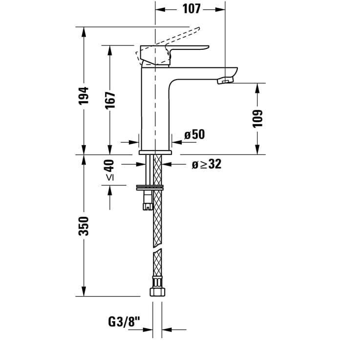 Смеситель для раковины Duravit A.1 A11020001010