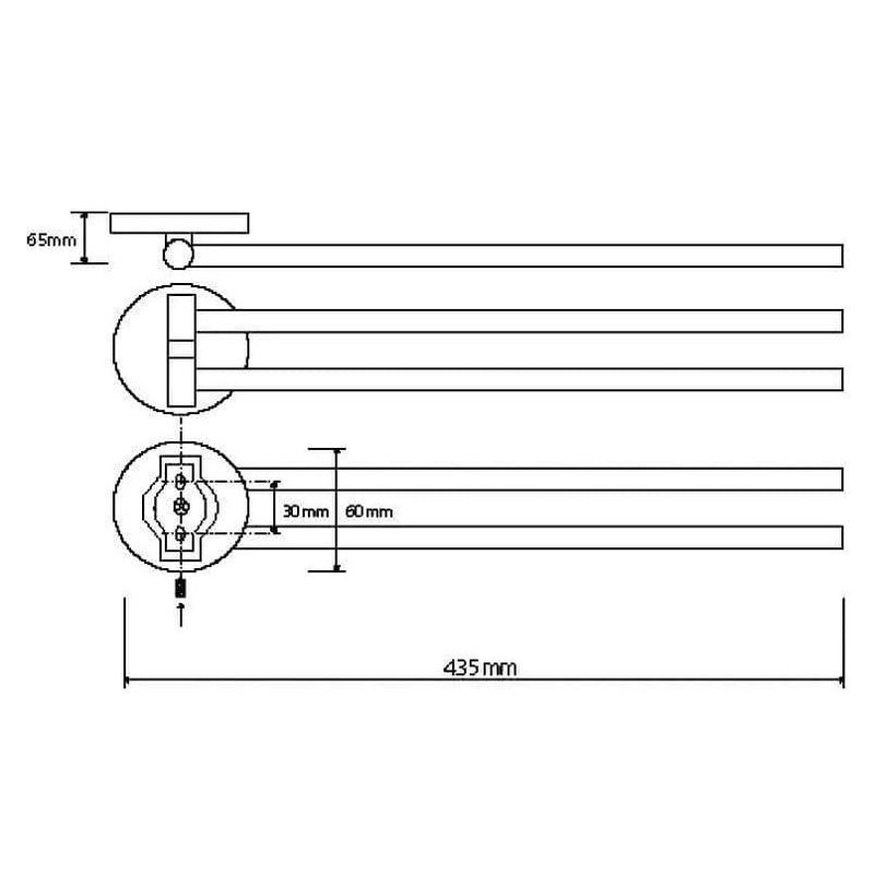 Полотенцедержатель двойной Bemeta Alfa 102404101