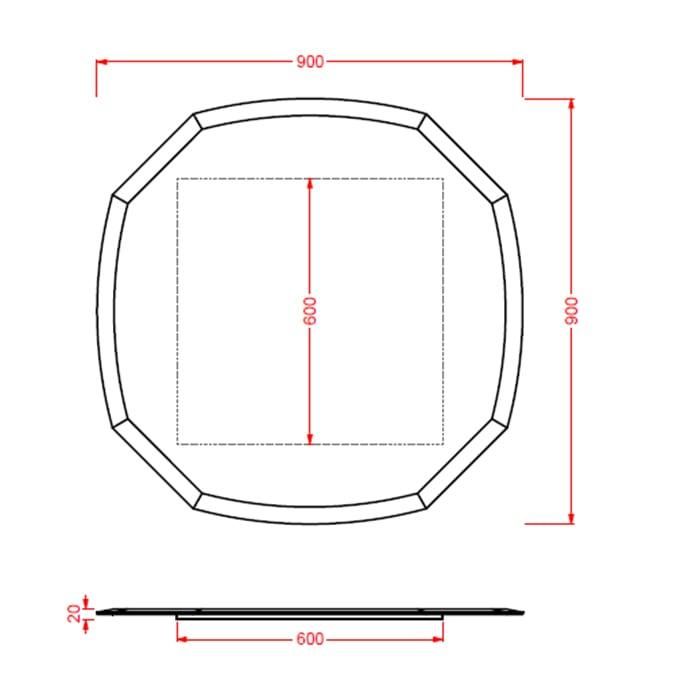 Зеркало Artceram Civitas CIA011 90х90