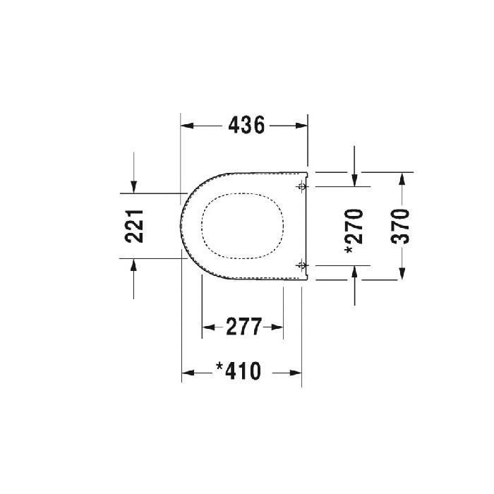 Сиденье Duravit Starck 3 0063810000 43x37