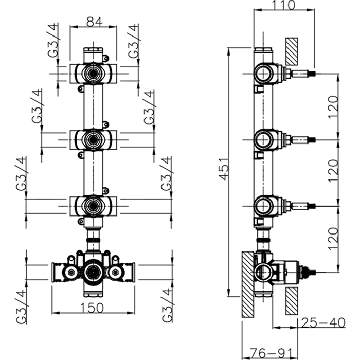 Встроенная часть смесителя Cisal Complementi ZA01V30004