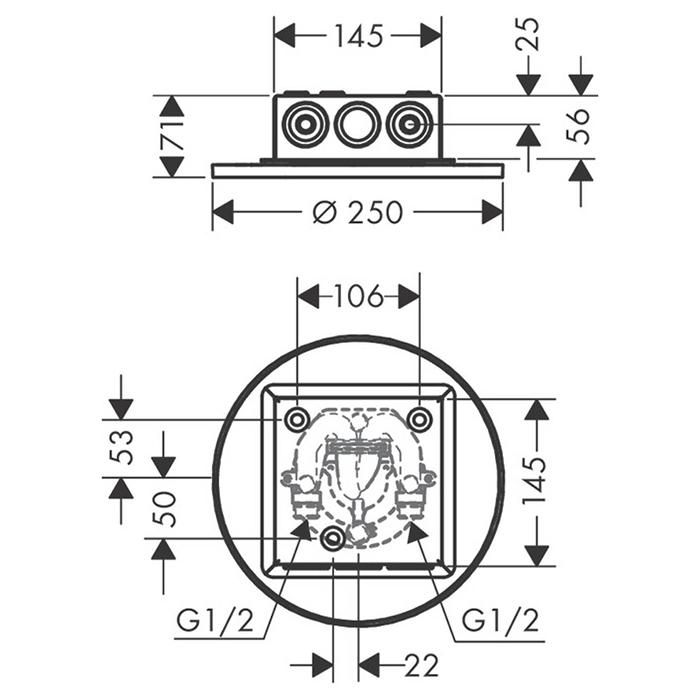 Верхний душ Axor ShowerSolution 35287000