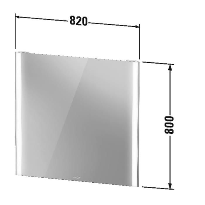 Зеркало с подсветкой Duravit XViu XV70320B2B2 80x82