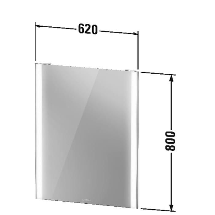 Зеркало с подсветкой Duravit XViu XV70310B2B2 62x80