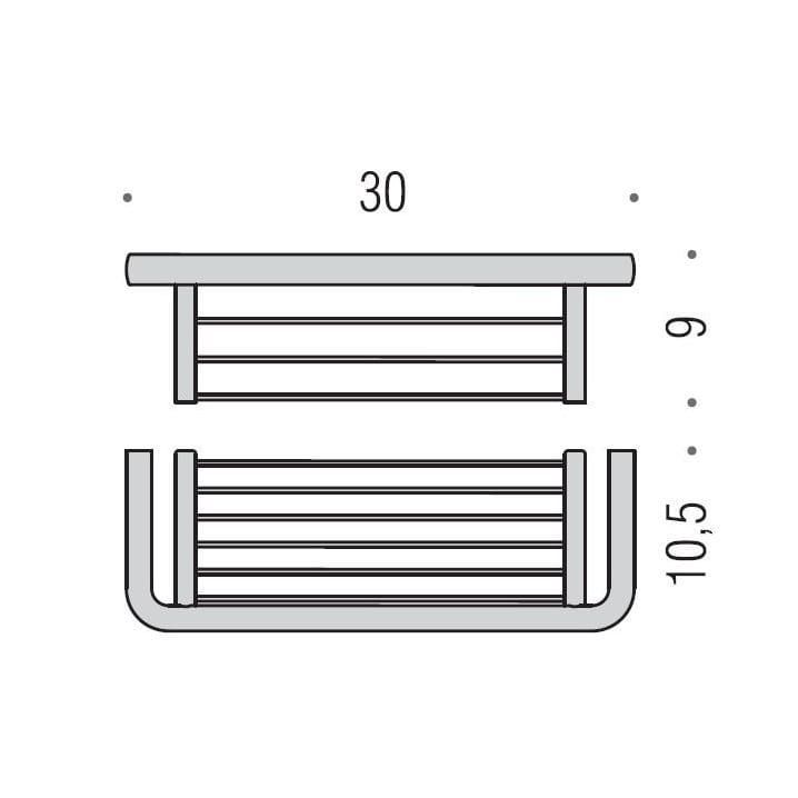 Полка для ванной Colombo Design Lulu B6232 30см