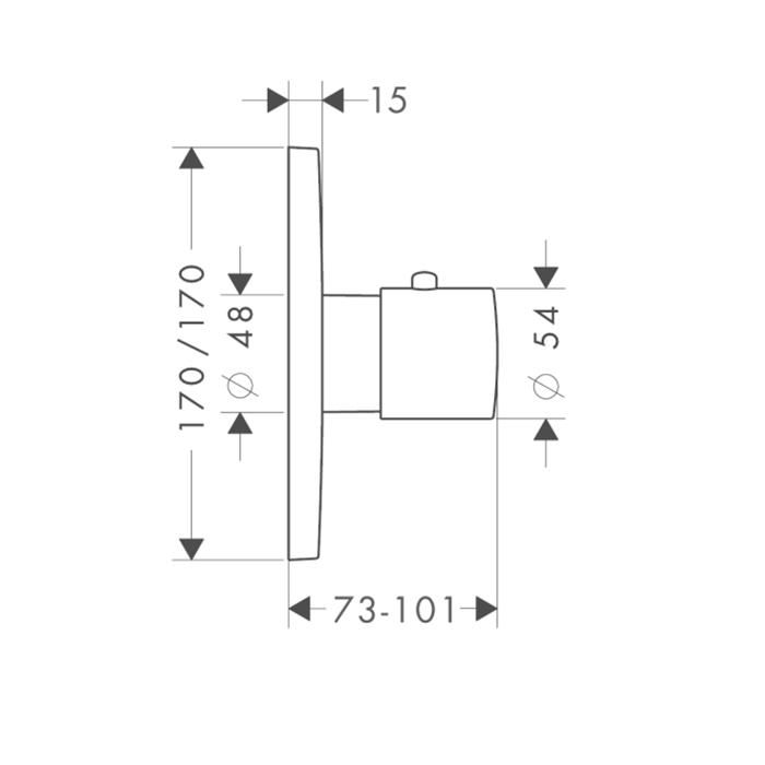 Термостат для душа Axor Citterio M 34715000