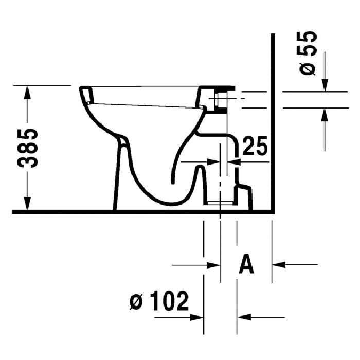 Унитаз напольный Duravit D-Code 21100100002 53x35